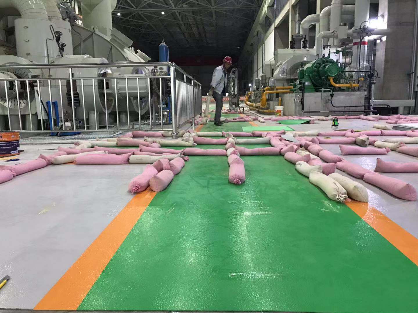 辽宁朝阳电厂采用海美诺浮点系列橡胶地板